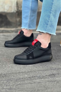 WG040 Erkek Günlük Bağcıklı Cilt Spor Sneaker Ayakkabı CST - Siyah WG040 Erkek Günlük Bağcıklı Cilt Spor Sneaker Ayakkabı CST - Siyah