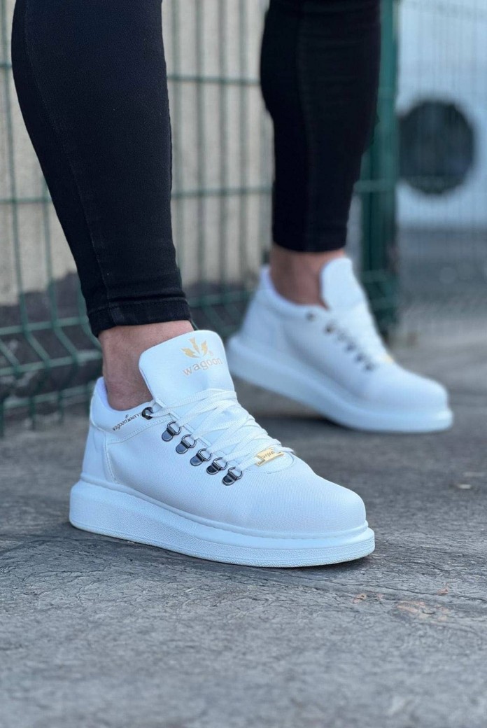 WG047 Erkek Günlük Bağcıklı Cilt Spor Sneaker Ayakkabı CBT - Beyaz WG047 Erkek Günlük Bağcıklı Cilt Spor Sneaker Ayakkabı CBT - Beyaz
