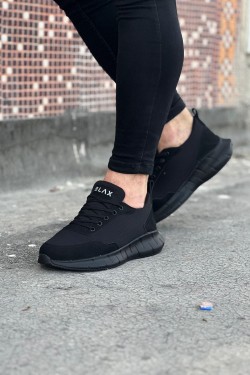 WG063 Erkek Günlük Bağcıklı Triko Süet Spor Sneaker Ayakkabı TSST - Siyah WG063 Erkek Günlük Bağcıklı Triko Süet Spor Sneaker Ayakkabı TSST - Siyah