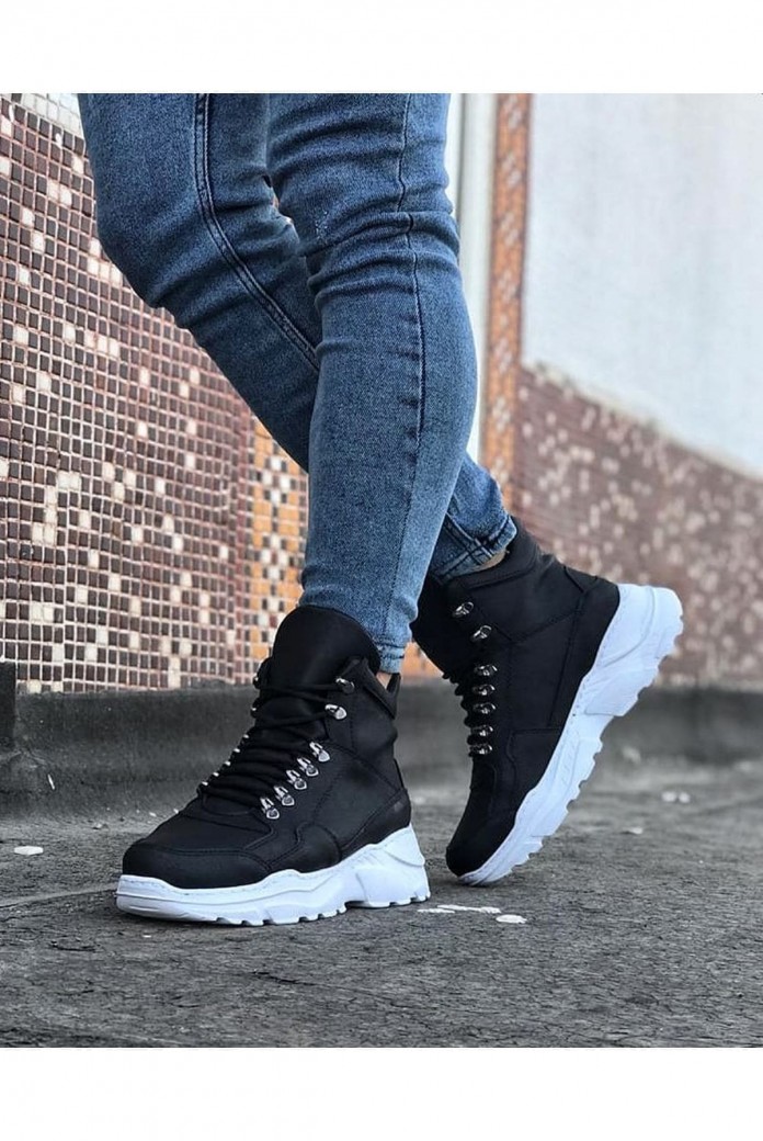 WG07 Erkek Spor Günlük Bağcıklı Cilt Bot CBT - Siyah WG07 Erkek Spor Günlük Bağcıklı Cilt Bot CBT - Siyah