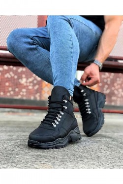 WG07 Erkek Spor Günlük Bağcıklı Cilt Bot CST - Siyah WG07 Erkek Spor Günlük Bağcıklı Cilt Bot CST - Siyah