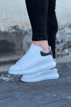WG095 Erkek Günlük Bağcıklı Cilt Spor Sneaker Ayakkabı CBT - Beyaz/Siyah WG095 Erkek Günlük Bağcıklı Cilt Spor Sneaker Ayakkabı CBT - Beyaz/Siyah