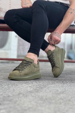 WG096 Erkek Günlük Bağcıklı Süet Spor Sneaker Ayakkabı SHT - Haki WG096 Erkek Günlük Bağcıklı Süet Spor Sneaker Ayakkabı SHT - Haki