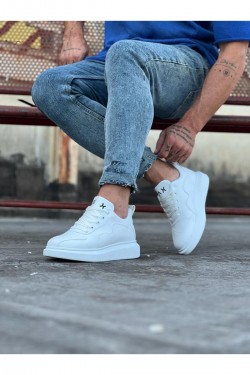 WG301 Erkek Günlük Bağcıklı Cilt Spor Sneaker Ayakkabı CBT - Beyaz WG301 Erkek Günlük Bağcıklı Cilt Spor Sneaker Ayakkabı CBT - Beyaz