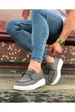 WG503 Erkek Günlük Bağcıklı Keten Klasik Ayakkabı KBT - Gri WG503 Erkek Günlük Bağcıklı Keten Klasik Ayakkabı KBT - Gri