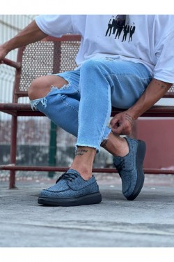 WG503 Erkek Günlük Bağcıklı Keten Klasik Ayakkabı KST - Lacivert WG503 Erkek Günlük Bağcıklı Keten Klasik Ayakkabı KST - Lacivert