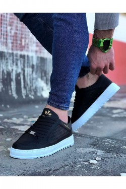 WG505 Erkek Günlük Bağcıklı Cilt Spor Sneaker Ayakkabı CBT - Siyah WG505 Erkek Günlük Bağcıklı Cilt Spor Sneaker Ayakkabı CBT - Siyah