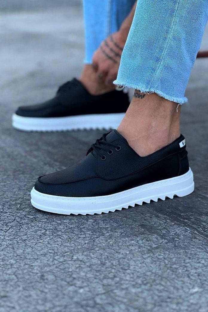 WG506 Erkek Günlük Bağcıklı Cilt Klasik Ayakkabı CBT - Siyah