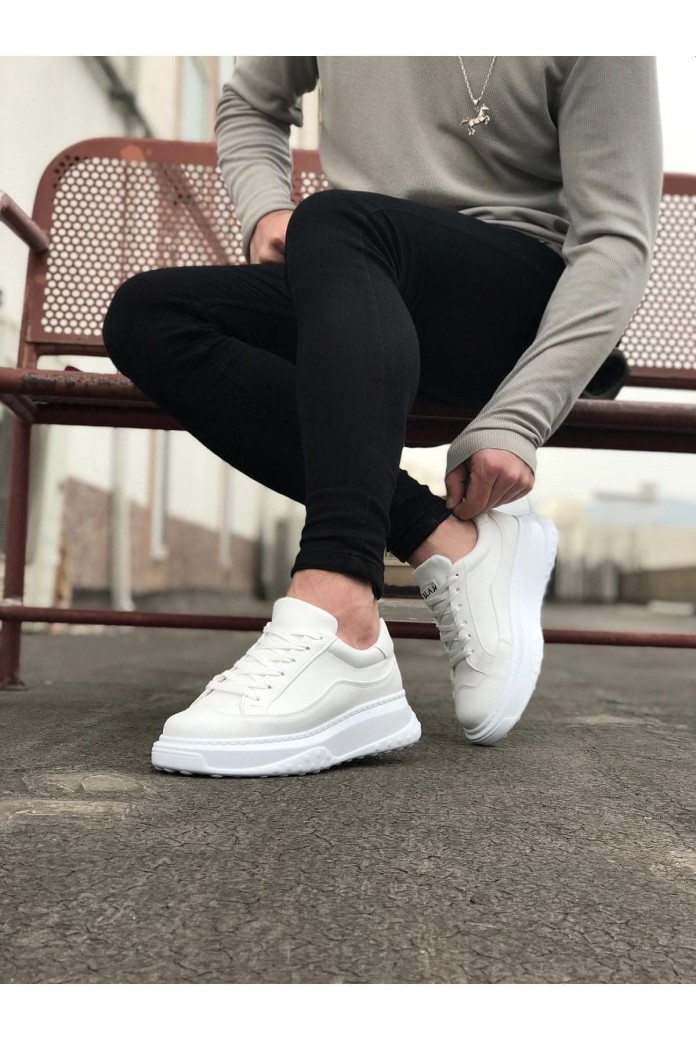 WG507 Erkek Günlük Bağcıklı Cilt Spor Sneaker Ayakkabı CBT - Beyaz WG507 Erkek Günlük Bağcıklı Cilt Spor Sneaker Ayakkabı CBT - Beyaz