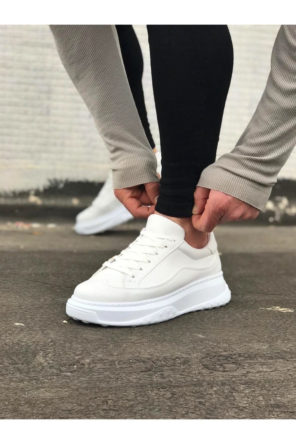 WG507 Erkek Günlük Bağcıklı Cilt Spor Sneaker Ayakkabı CBT - Beyaz WG507 Erkek Günlük Bağcıklı Cilt Spor Sneaker Ayakkabı CBT - Beyaz