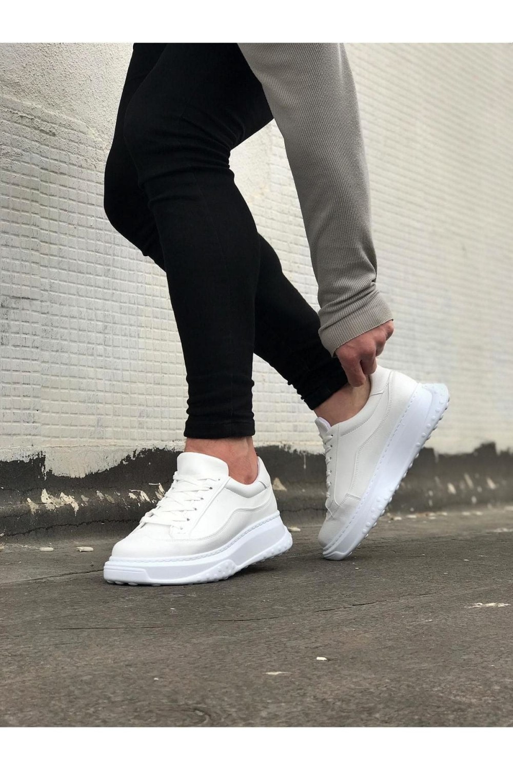 WG507 Erkek Günlük Bağcıklı Cilt Spor Sneaker Ayakkabı CBT - Beyaz WG507 Erkek Günlük Bağcıklı Cilt Spor Sneaker Ayakkabı CBT - Beyaz