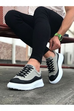 WG507 Erkek Günlük Bağcıklı Süet Cilt Spor Sneaker Ayakkabı SCBT - Gri/Siyah WG507 Erkek Günlük Bağcıklı Süet Cilt Spor Sneaker Ayakkabı SCBT - Gri/Siyah