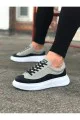 WG507 Erkek Günlük Bağcıklı Süet Cilt Spor Sneaker Ayakkabı SCBT - Gri/Siyah