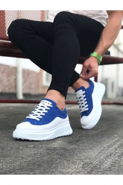 WG507 Erkek Günlük Bağcıklı Süet Cilt Spor Sneaker Ayakkabı SCBT - Mavi/Beyaz WG507 Erkek Günlük Bağcıklı Süet Cilt Spor Sneaker Ayakkabı SCBT - Mavi/Beyaz