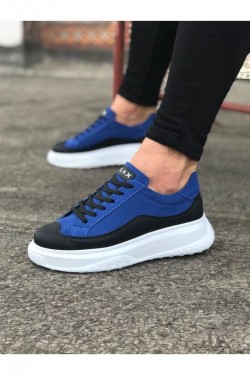 WG507 Erkek Günlük Bağcıklı Süet Cilt Spor Sneaker Ayakkabı SCBT - Mavi/Siyah WG507 Erkek Günlük Bağcıklı Süet Cilt Spor Sneaker Ayakkabı SCBT - Mavi/Siyah