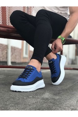 WG507 Erkek Günlük Bağcıklı Süet Cilt Spor Sneaker Ayakkabı SCBT - Mavi/Siyah WG507 Erkek Günlük Bağcıklı Süet Cilt Spor Sneaker Ayakkabı SCBT - Mavi/Siyah