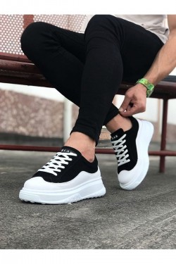 WG507 Erkek Günlük Bağcıklı Süet Cilt Spor Sneaker Ayakkabı SCBT - Siyah/Beyaz WG507 Erkek Günlük Bağcıklı Süet Cilt Spor Sneaker Ayakkabı SCBT - Siyah/Beyaz